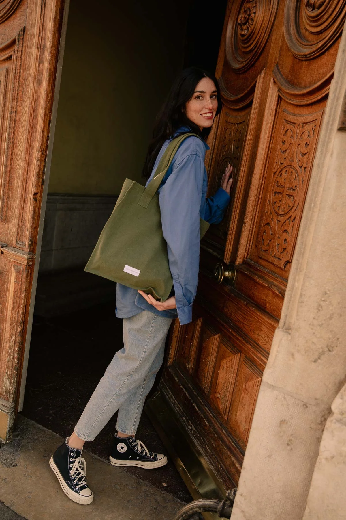 tote bag vert capre