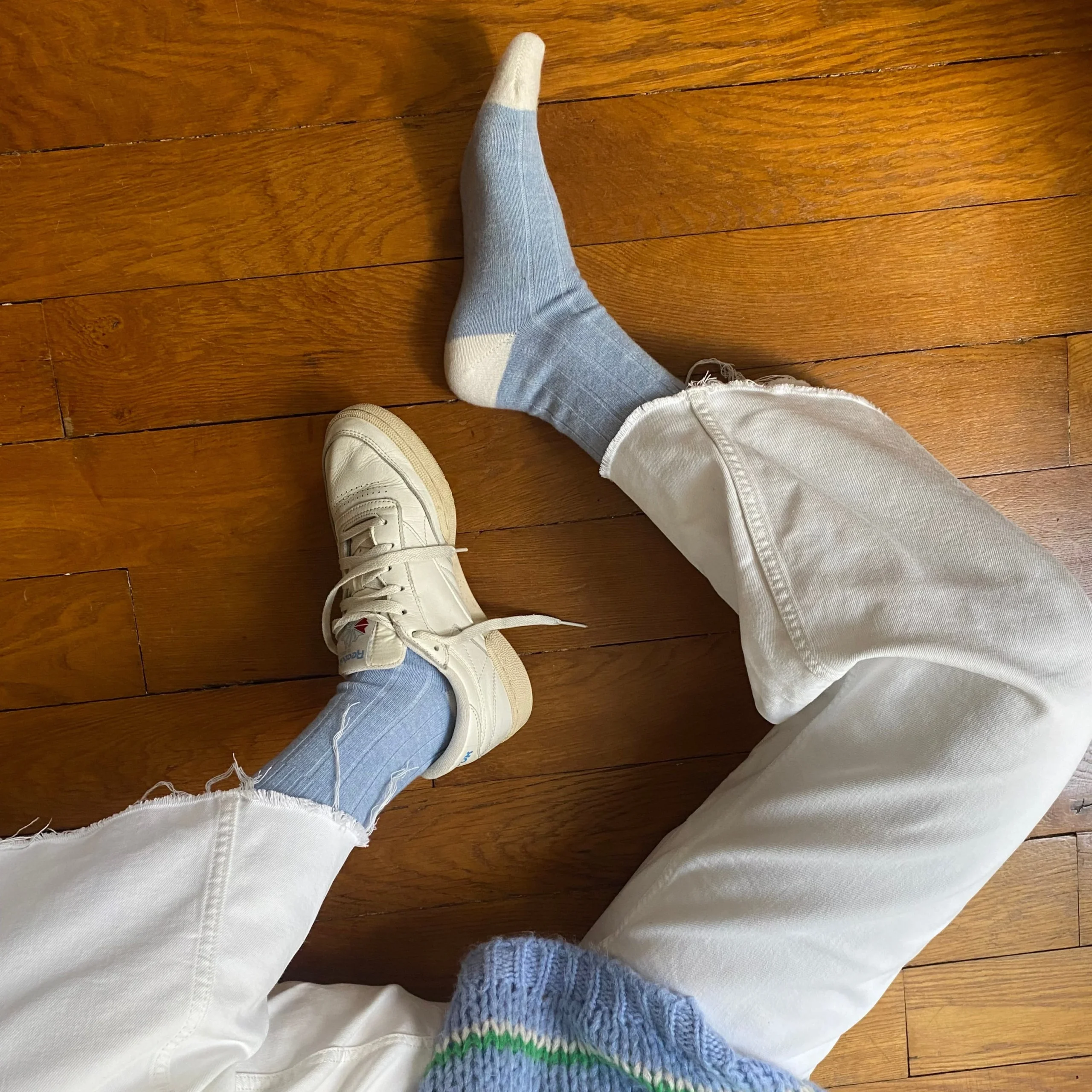 laine avec bandes bleu4